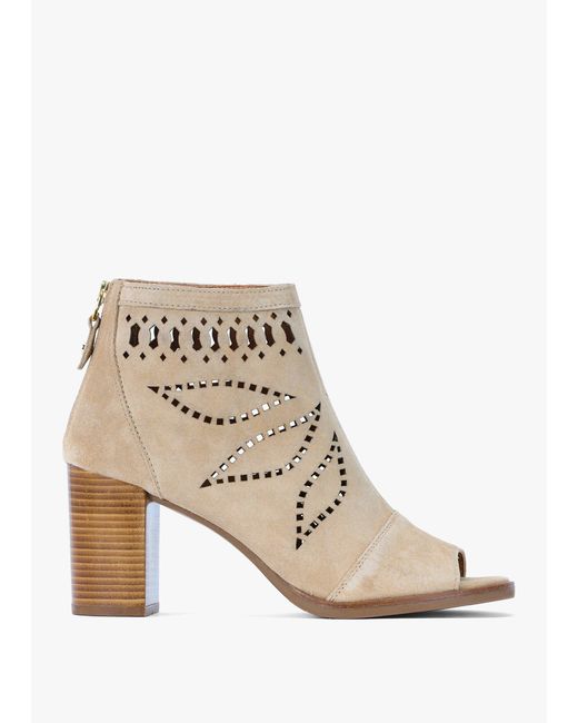 Alpe Natural Albany Perforated Block Heel Shoe Boots