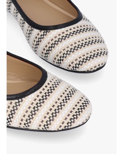 Daniel White Sally Beige Textile Woven Ballet Pumps