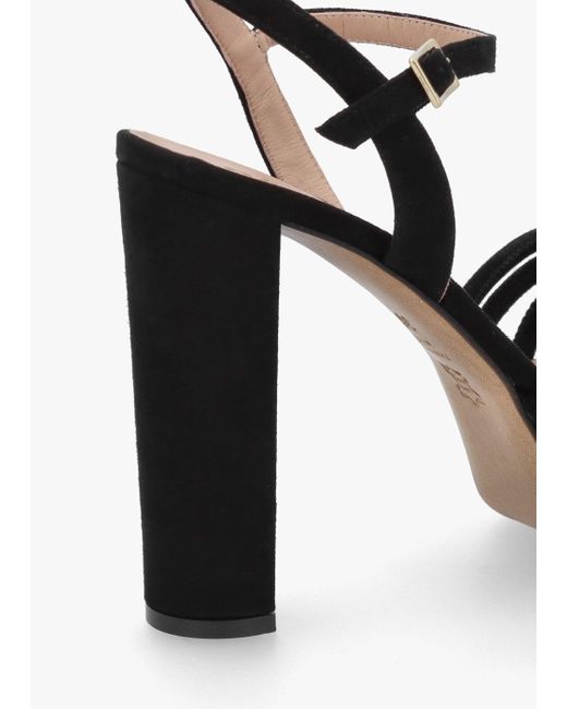 Daniel Aknot Black Suede Platform Heeled Sandals