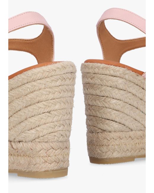 Daniel Kimberly Pink Leather Knotted Wedge Espadrille Sandals