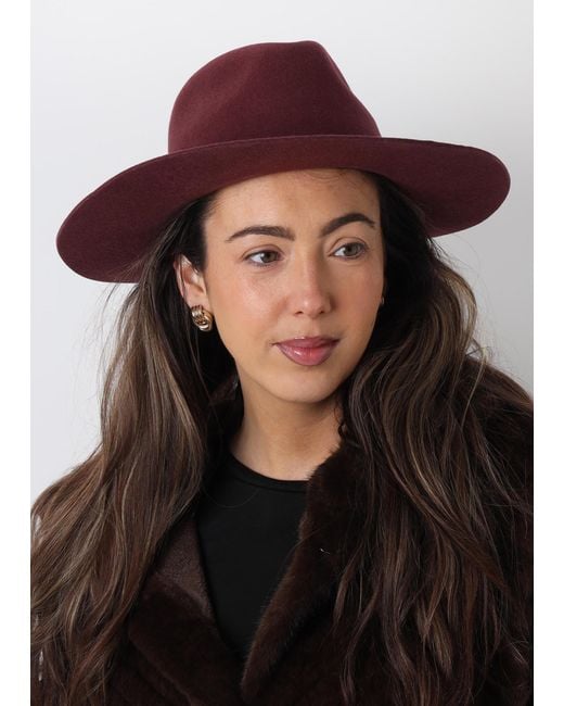 Brixton Red Cohen Mahogany Cowboy Fedora