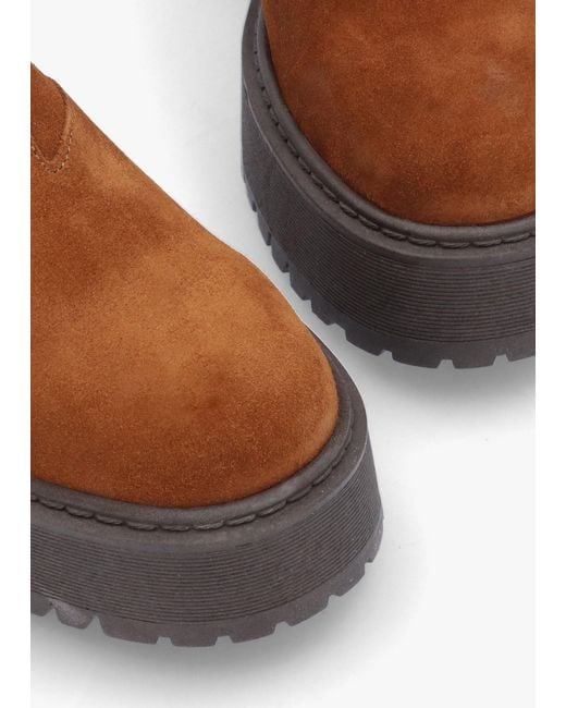 Daniel Brown Lassi Tan Suede Chunky Chelsea Boots