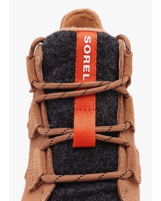 Sorel Brown Kinetic Impact Caribou Tawny Buff Black Waterproof Trainers