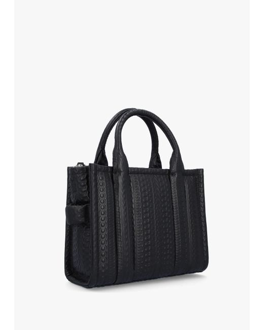Marc Jacobs The Monogram Leather Small Black Tote Bag