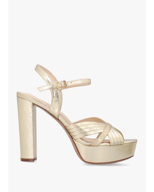 Daniel Metallic Avery Gold Platform Heeled Sandals