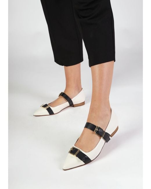 Daniel Nancy White Leather Pointed Toe Pumps