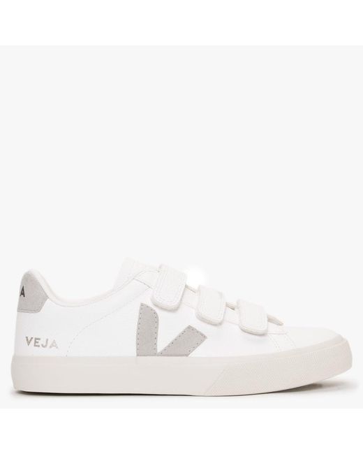 Veja Recife Logo Chromefree Leather Extra White Natural Trainers | Lyst