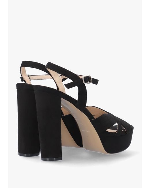 Daniel Avery Black Platform Heeled Sandals