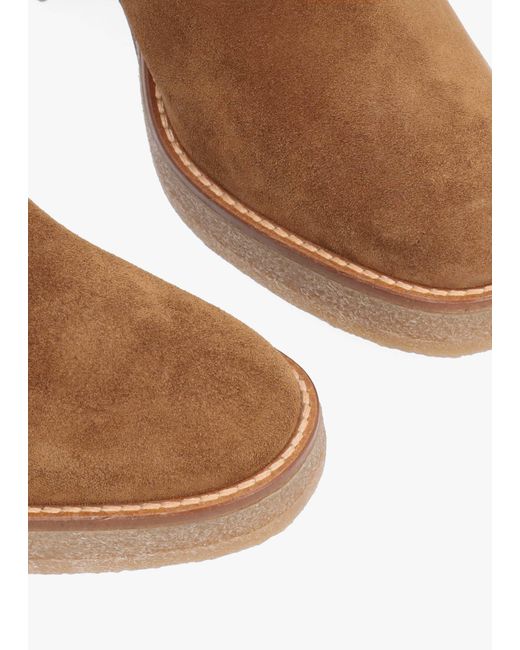 Alpe Brown Airy Block Heel Ankle Boots