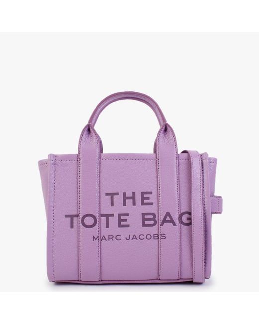 Marc Jacobs The Leather Mini Regal Orchid Tote Bag in Purple Leather ...