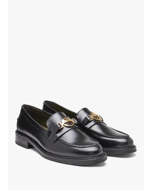 Barbour Barbury Black Leather Loafers