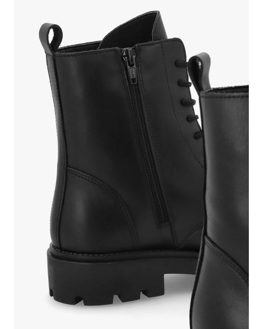 Alpe Abode Black Leather Embellished Ankle Boots