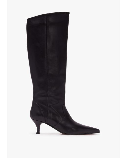 Daniel Lucy Black Leather Knee Boots