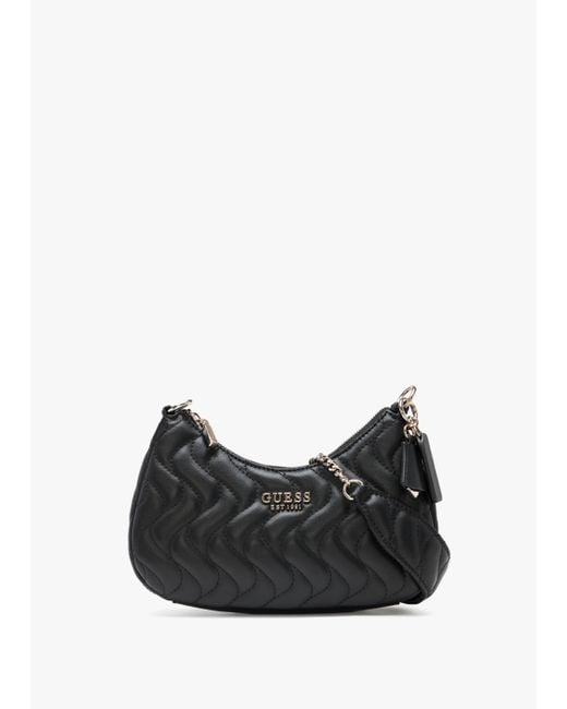 Guess Eco Mai Black Quilted Cross-body Bag
