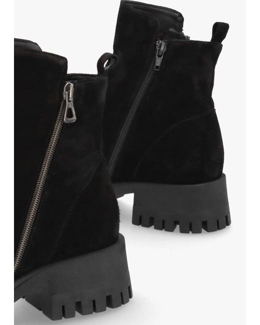 Daniel Lagos Black Suede Chunky Low Block Heel Ankle Boots
