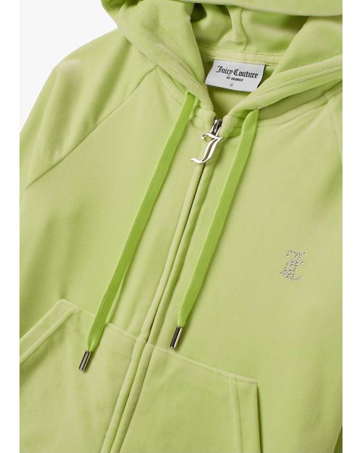 Juicy Couture Green S Madison Hoodie With Diamonte
