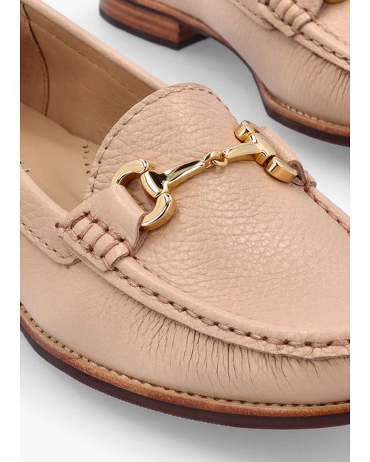 Daniel Pink Galtro Nude Tumbled Leather Snaffle Loafers