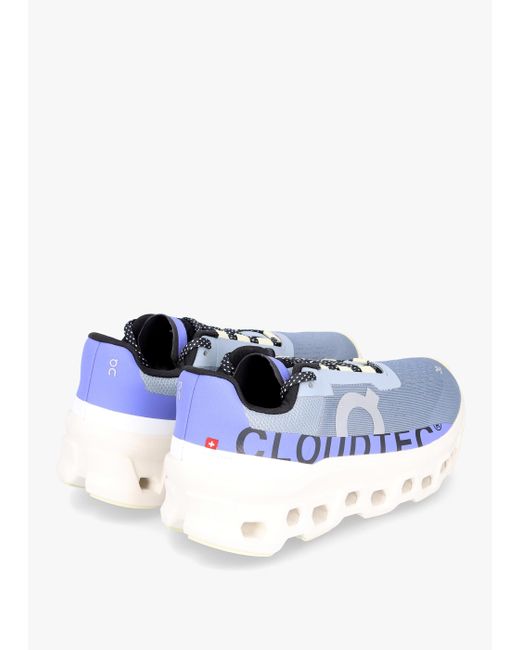 On Shoes White Cloudmonster Mist Blueberry Trainers