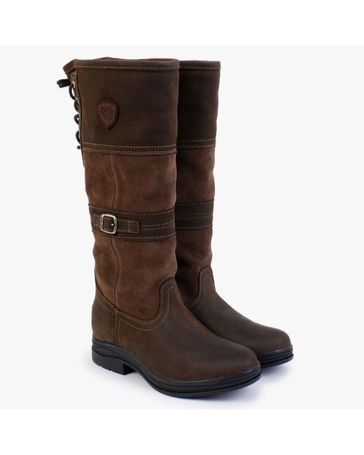 Ariat Langdale H20 Java Leather Knee Boots in Tan Leather (Brown) | Lyst UK