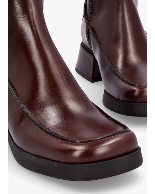 Miista Alzira Brown Black Leather Mid-calf Boots