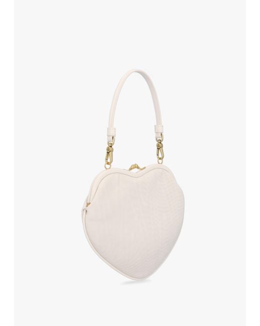 Vivienne Westwood White Belle Cream Heart Frame Cross-body Bag