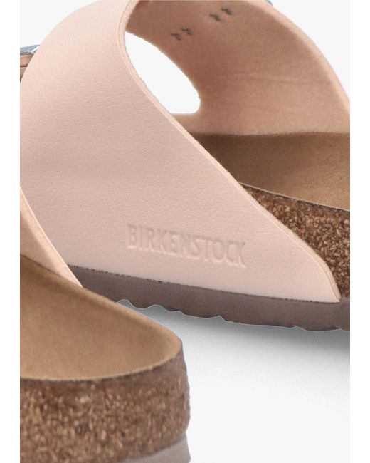 Birkenstock Pink Arizona Vegan Light Rose Birko-Flor Two Bar Mules