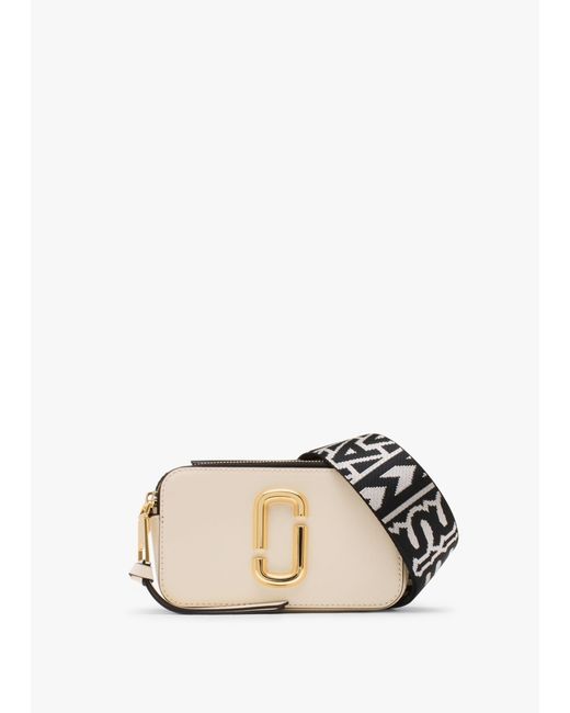 Marc Jacobs Natural The Snapshot Cloud White Multi Leather Camera Bag
