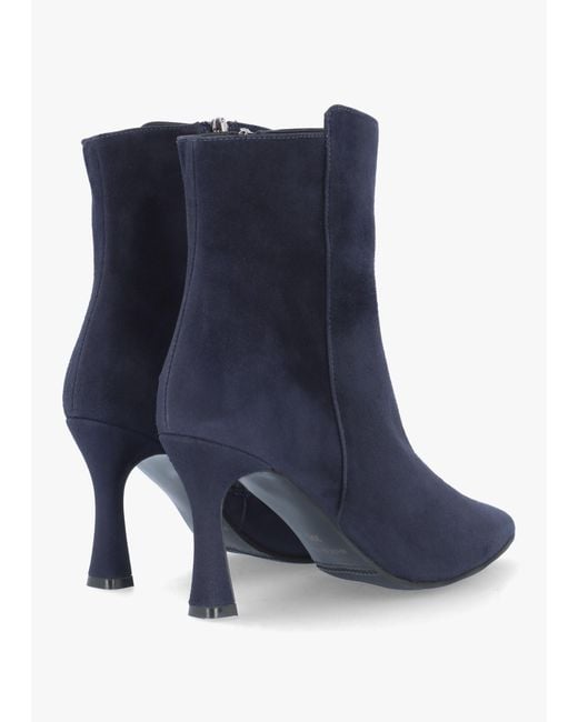 Evaluna Blue Jenny Shaped Heel Ankle Boots