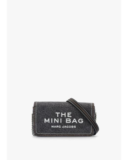 Marc Jacobs White The Denim Chain Wash Mini Cross-Body Bag