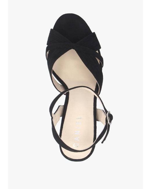 Daniel Avery Black Platform Heeled Sandals