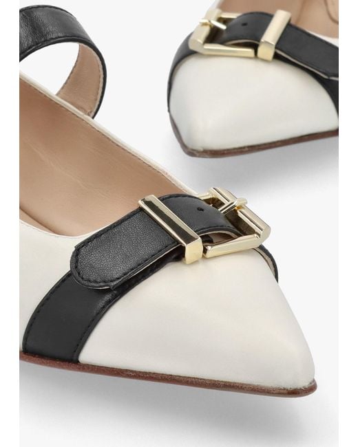 Daniel Nancy White Leather Pointed Toe Pumps
