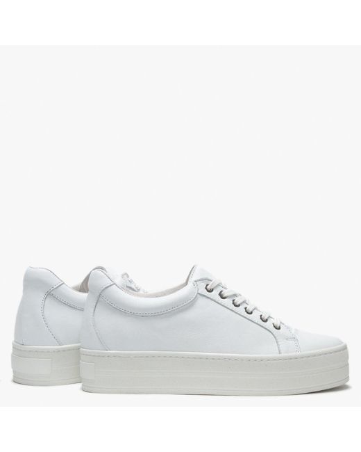 black leather flatform trainers