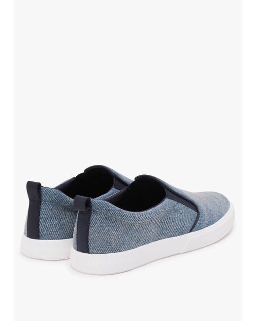 Ralph Lauren Haddley Blue Denim Trainers