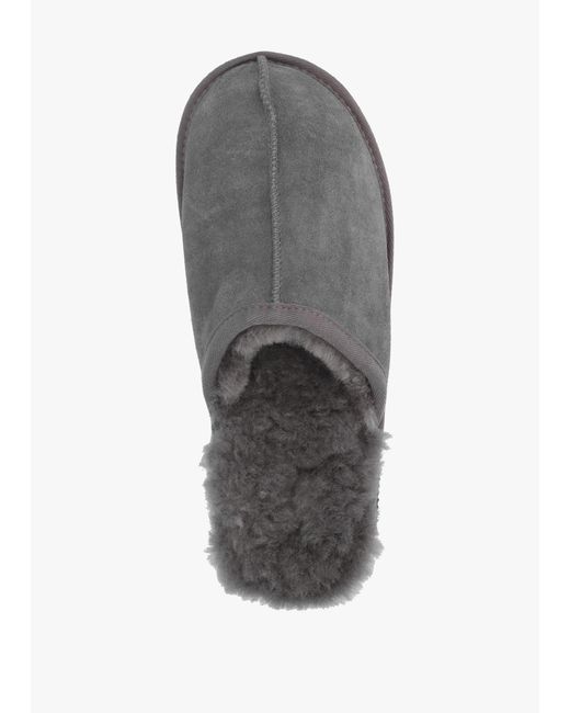 Daniel Gray Men's Shutoff Grey Shearling Slippers for men