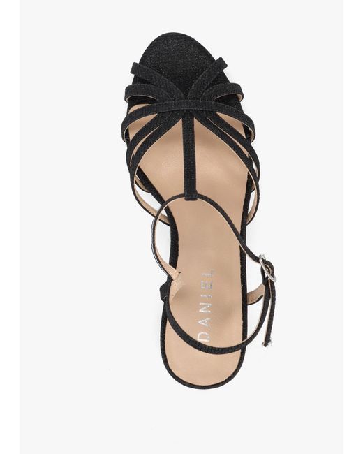 Daniel Multicolor Iceline Metallic T Bar Block Heel Sandals