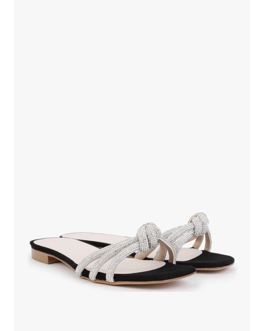 Daniel White Flatante Twisted Diamante Mules