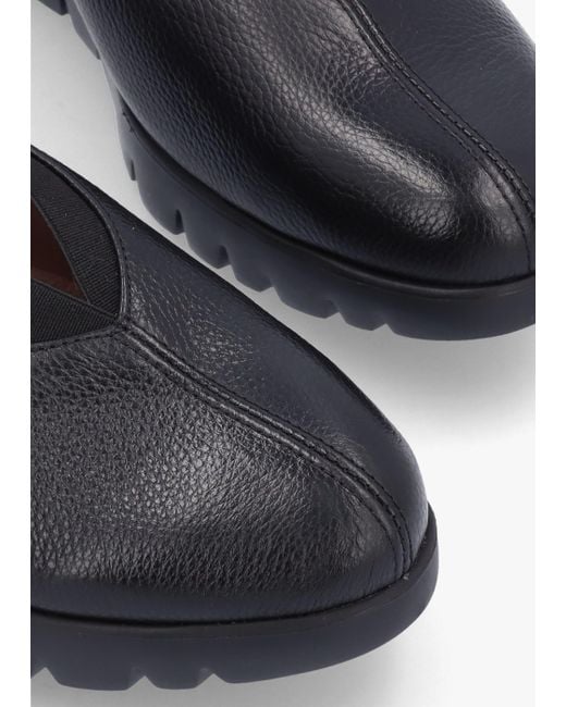 Wonders Gray Agadir Black Leather Wedge Shoes
