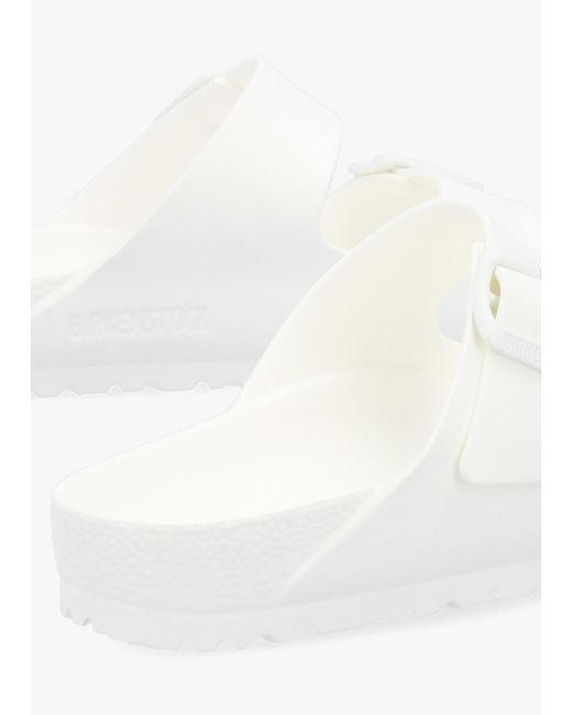 Birkenstock White Arizona Eva Two Bar Mules , Fabric