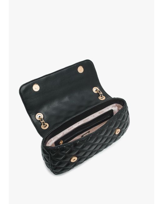 Guess Giully Black Quilted Cross-body Bag