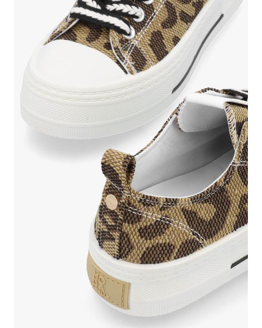 Moda In Pelle White Betta Leopard Chunky Platform Trainers