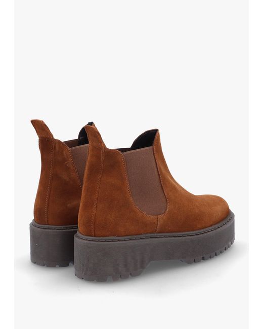 Daniel Brown Lassi Tan Suede Chunky Chelsea Boots