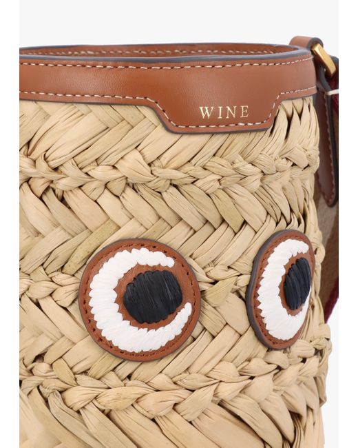Anya Hindmarch Eyes Seagrass Natural Wine Bottle Holder