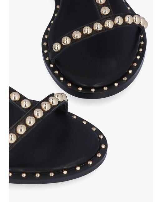 Daniel Eternal Black Leather Studded Gladiator Sandals