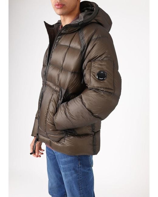 C.P. Company Mens D.d.shell Hooded Down Jacket In Olive