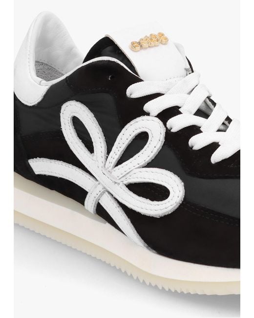 Daniel Movie Black & White Suede Runner Trainers