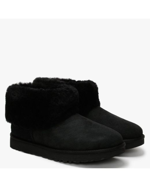 UGG Suede W Fluff Mini Quilted Black - Save 64% | Lyst