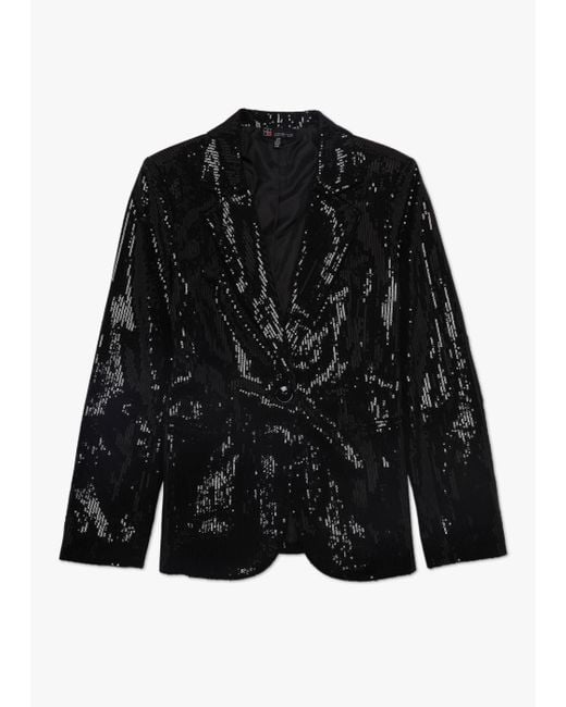 Carre Noir Black Sequin Blazer