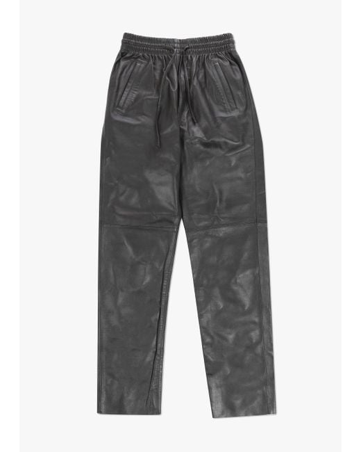 Oakwood Gray Gift Khaki Leather Drawstring Trousers