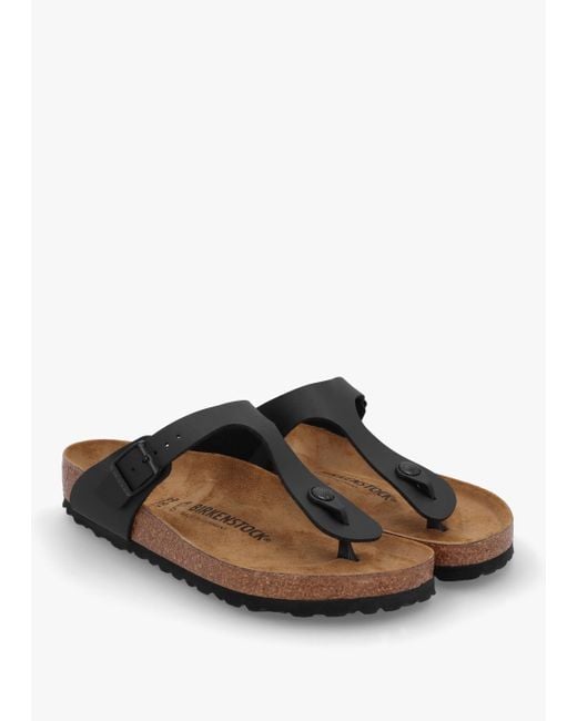 Birkenstock Brown Gizeh Birko-flor Black Sandals