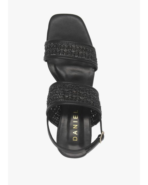 Daniel White Rebecca Woven Two Bar Mid-Block Heel Sandals